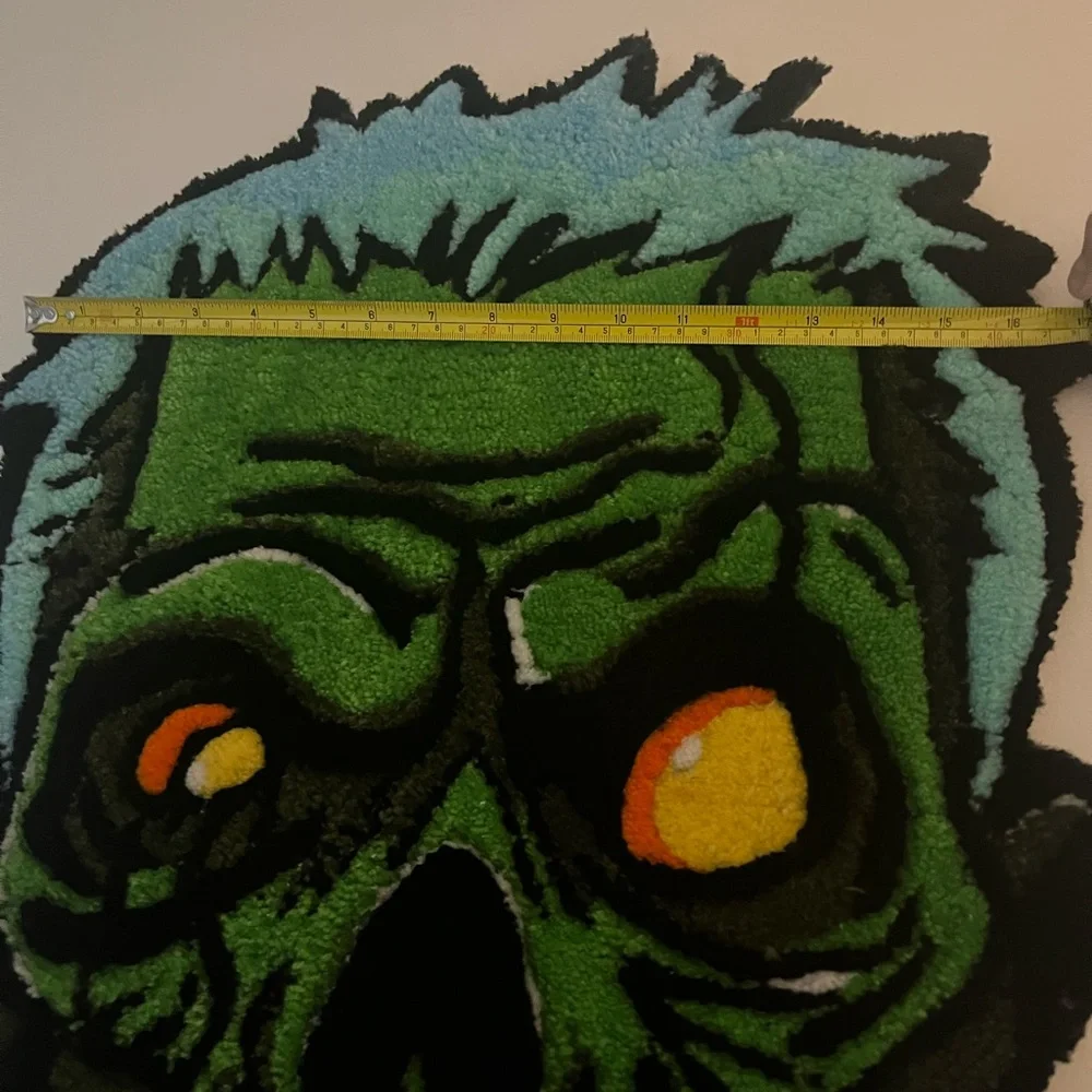 Handmade Zombie Face Wall Rug - Picture 7 of 16